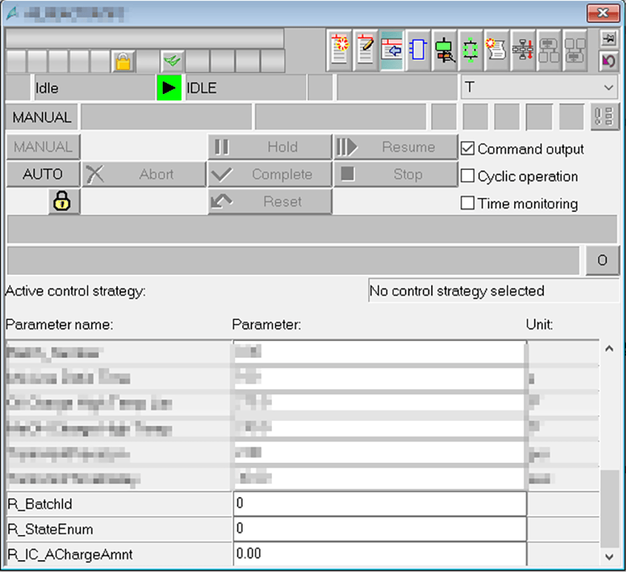 SFC Parameters tab